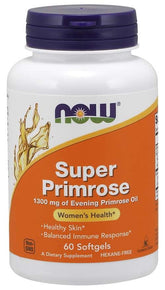 Super Primel 1300 mg 60 Kapseln. - NOW FOODS Nachtkerzenöl